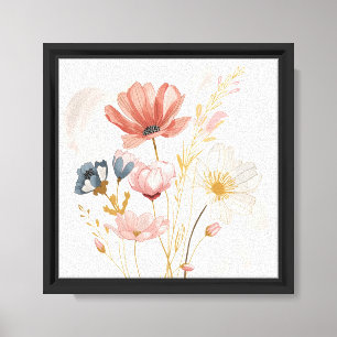 Moderne minimalistische skandinavische Blumenkunst Leinwanddruck