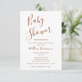 Moderne minimalistische Skript-Baby-Shower-Einladu Einladung
