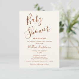 Moderne minimalistische Skript-Baby-Shower-Einladu Einladung