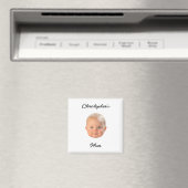 Moderne Minimalistische Skript-Babys-Gesichtsfoto- Magnet (In Situ (Geschirrspüler))