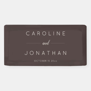 Moderne minimalistische Skript Herbst Braune Benut Banner