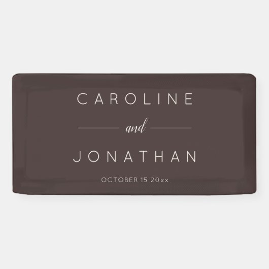 Moderne minimalistische Skript Herbst Braune Benut Banner (Horizontal)