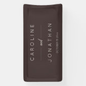 Moderne minimalistische Skript Herbst Braune Benut Banner (Vertikal)