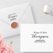 Moderne Minimalistische Skriptadresse Permastempel