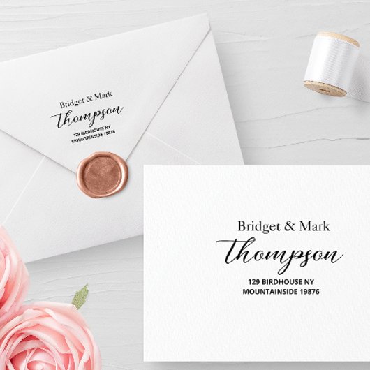 Moderne Minimalistische Skriptadresse Permastempel