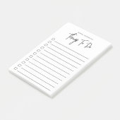 Moderne, Minimalistische Skriptauflistungen Post-it Klebezettel (angewinkelt)