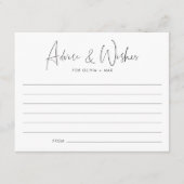 Moderne Minimalistische Skriptberatung & Wunschkar Begleitkarte (Vorderseite)