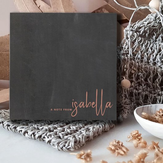 Moderne Minimalistische Skriptbezeichnung aus Chal Mitteilungskarte