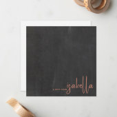 Moderne Minimalistische Skriptbezeichnung aus Chal Mitteilungskarte (Vorderseite/Rückseite Beispiel)