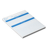 Moderne Minimalistische Skripte Mittelblauer Rezep Notizblock (angewinkelt)