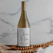 Moderne Minimalistische Skripte schreit nach Liebe Weinetikett