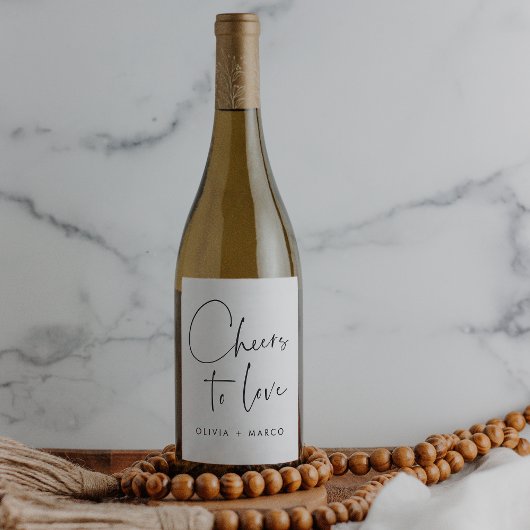 Moderne Minimalistische Skripte schreit nach Liebe Weinetikett