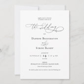 Moderne Minimalistische Skripteinladung Einladung (Vorderseite)