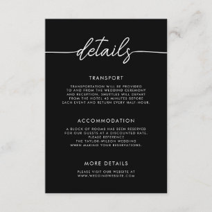 Moderne, Minimalistische Skripteinsätze Begleitkarte