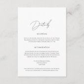 Moderne, Minimalistische Skripteinsätze Begleitkarte (Vorderseite)