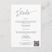 Moderne, Minimalistische Skripteinsätze Begleitkarte (Vorderseite)