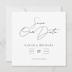 Moderne Minimalistische Skripteinsätze speichern d Save The Date
