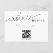 Moderne Minimalistische Skripterfassung Der QR-Cod Begleitkarte (Vorderseite)