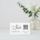 Moderne Minimalistische Skripterfassung Der QR-Cod Begleitkarte (Stehend Vorderseite)