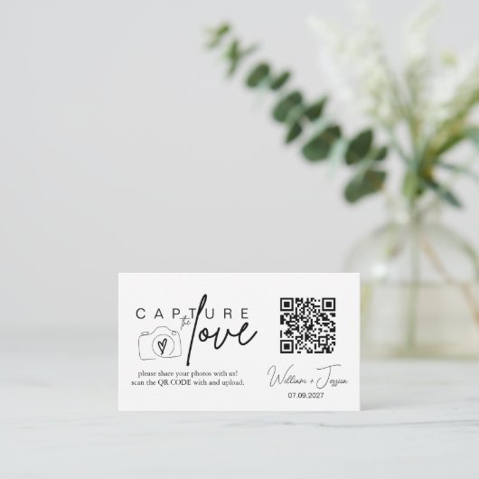 Moderne Minimalistische Skripterfassung Der QR-Cod Begleitkarte (Stehend Vorderseite)