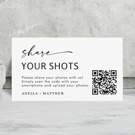 Moderne Minimalistische Skripterfassung Der QR-Cod Begleitkarte