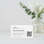 Moderne Minimalistische Skripterfassung Der QR-Cod Begleitkarte (Stehend Vorderseite)