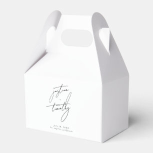 Moderne Minimalistische Skripthochzeit Geschenkschachtel