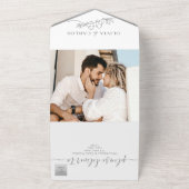 Moderne Minimalistische Skripthochzeit in einer In All In One Einladung (Außenbereich)