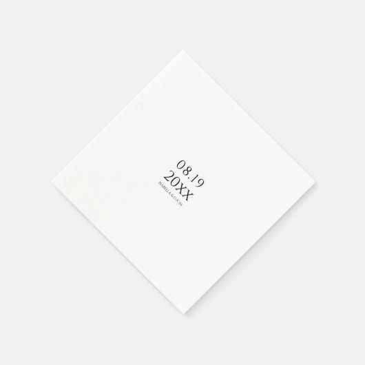 Moderne Minimalistische Skripthochzeit Serviette (Ecke)