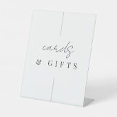 Moderne Minimalistische Skriptkarten und Geschenke Sockelschild (Vorderseite)