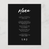 Moderne Minimalistische Skriptmenükarten (Vorderseite)