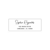 Moderne minimalistische Skriptname Rücksendeadress Permastempel (Design)