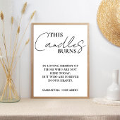 Moderne Minimalistische SkriptWedding Diese Kerzen Poster