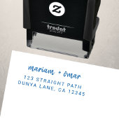 Moderne Minimalistische SkriptWedding-Rücksendeadr Permastempel