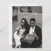 Moderne Minimalistische SkriptWedding Save the Dat Einladung (Vorderseite)