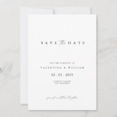 Moderne Minimalistische SkriptWedding Save the Dat Einladung (Vorderseite)