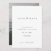 Moderne Minimalistische SkriptWedding Save the Dat Einladung (Vorne/Hinten)