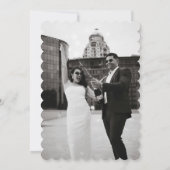 Moderne Minimalistische SkriptWedding Save the Dat Einladung (Rückseite)