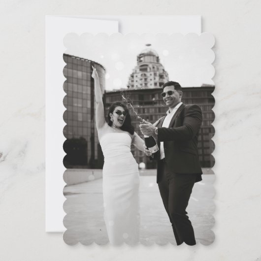 Moderne Minimalistische SkriptWedding Save the Dat Einladung (Rückseite)