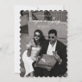 Moderne Minimalistische SkriptWedding Save the Dat Einladung (Vorderseite)