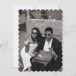 Moderne Minimalistische SkriptWedding Save the Dat Einladung