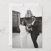 Moderne Minimalistische SkriptWedding Save the Dat Einladung (Rückseite)