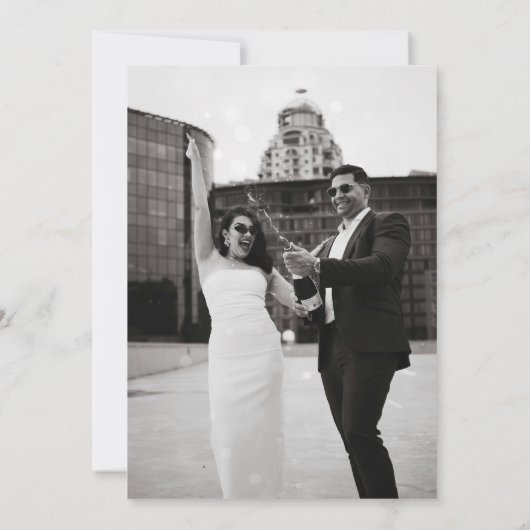 Moderne Minimalistische SkriptWedding Save the Dat Einladung (Rückseite)