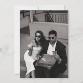 Moderne Minimalistische SkriptWedding Save the Dat Einladung (Rückseite)