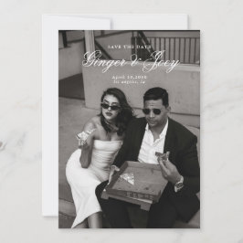 Moderne Minimalistische SkriptWedding Save the Dat Einladung