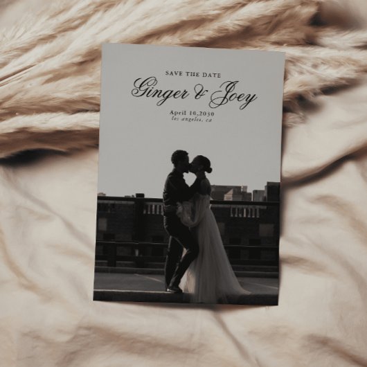 Moderne Minimalistische SkriptWedding Save the Dat Einladung