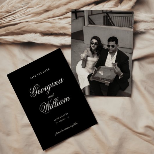 Moderne Minimalistische SkriptWedding Save the Dat Einladung