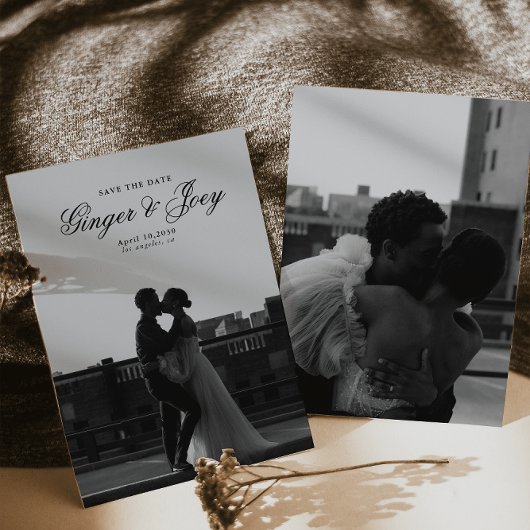 Moderne Minimalistische SkriptWedding Save the Dat Einladung