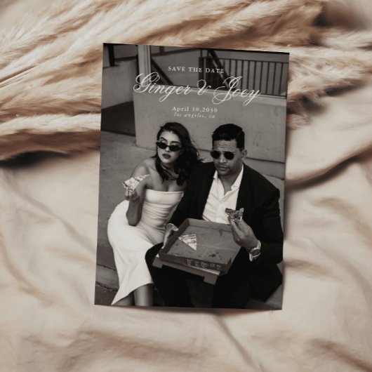 Moderne Minimalistische SkriptWedding Save the Dat Einladung