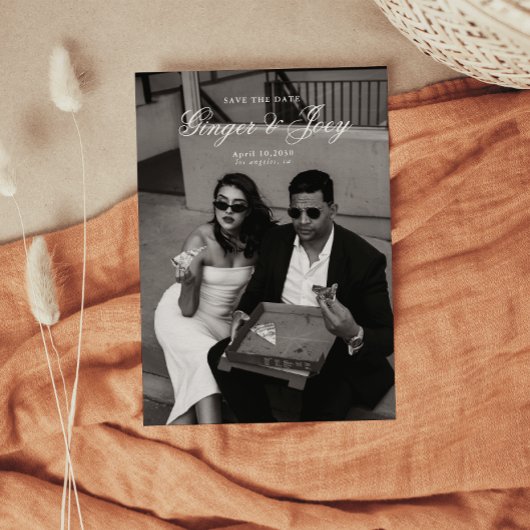 Moderne Minimalistische SkriptWedding Save the Dat Einladung